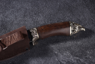 Нож подарочный "Хвойный лес - Орел" (Корень ореха) без упаковки