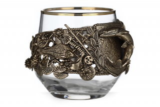 Стаканы для виски "Рыбалка трофейная (эконом)" 4шт (Стерлядь Судак Жерех Щука)